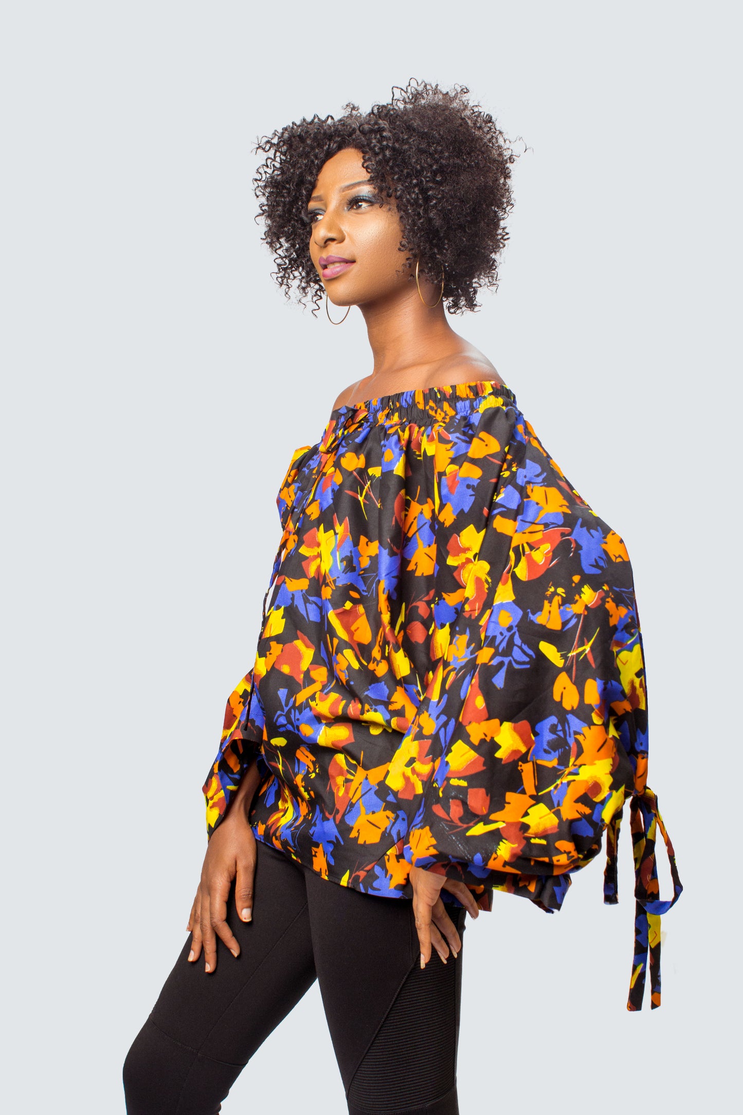 African Print Off the Shoulder Top, African Clothing, African Womens Clothing