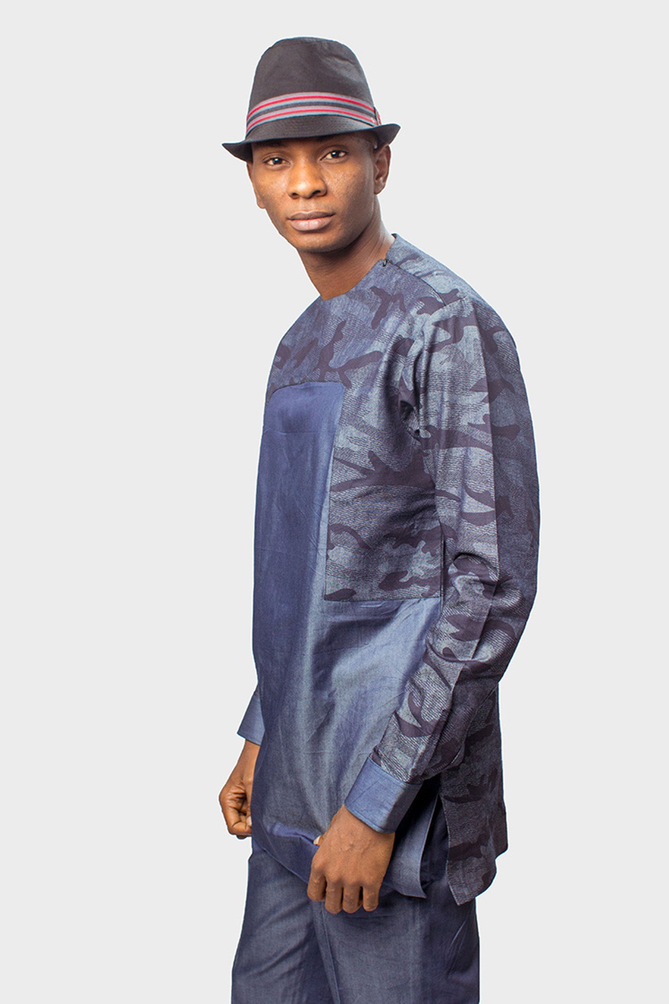 Patterned Jeans Shirt and Jeans Pants