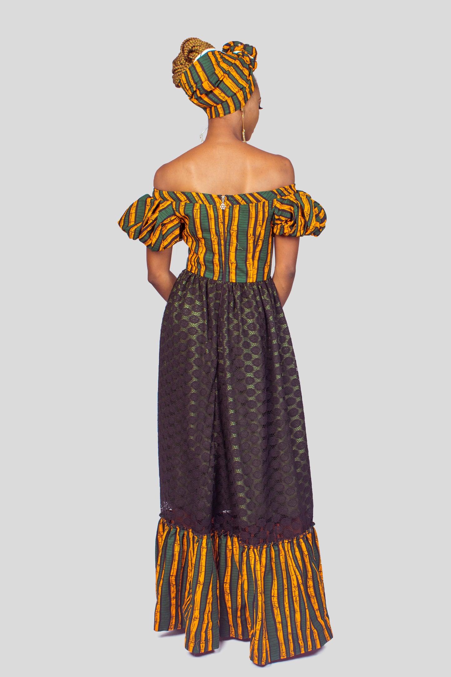African Print Lace Dress, Couples Outfit, Ankara Dress, African Clothing for Women, African Dress
