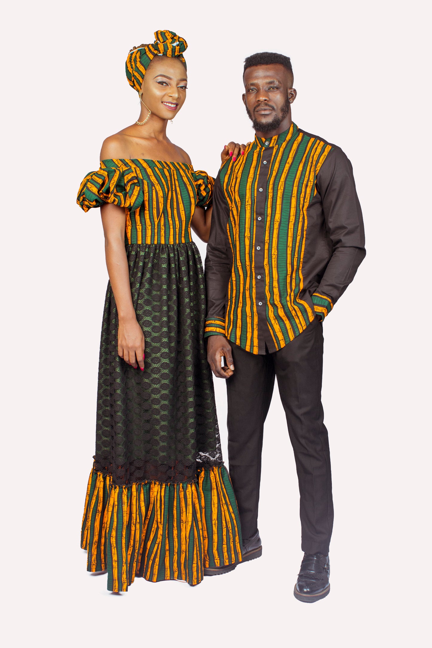 African Print Lace Dress, Couples Outfit, Ankara Dress, African Clothing for Women, African Dress