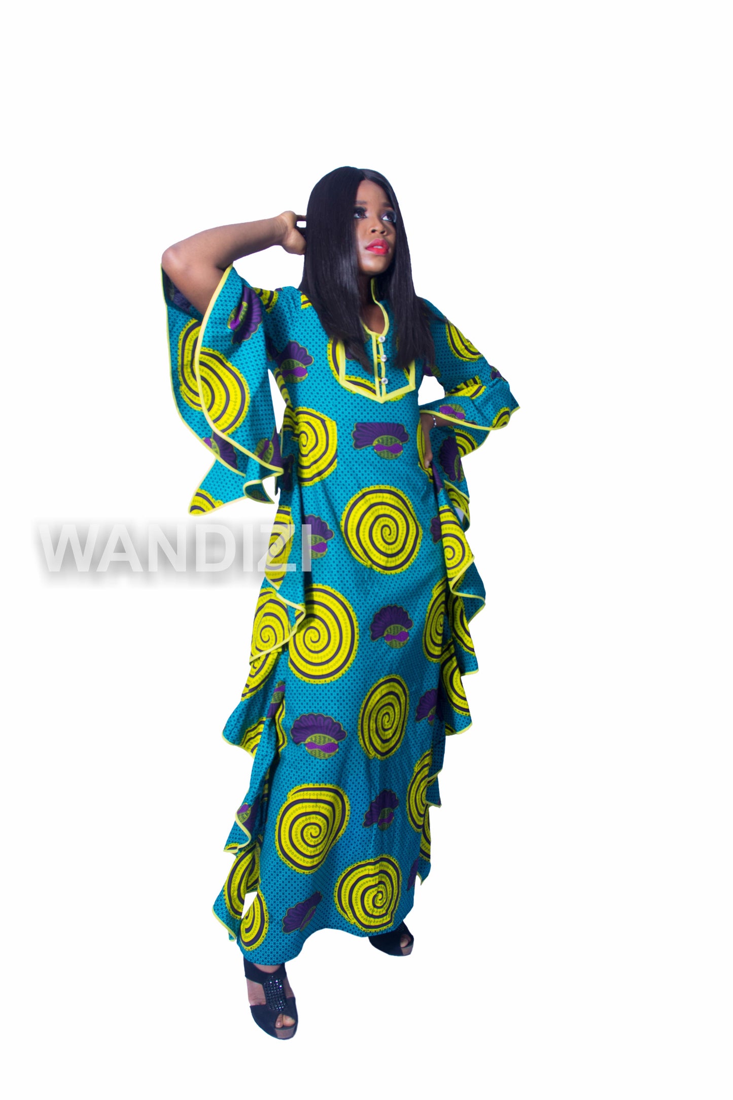 Ankara Butterfly Maxi Dress, African Print Butterfly Dress, Ankara Dress, Ankara Maxi Dress
