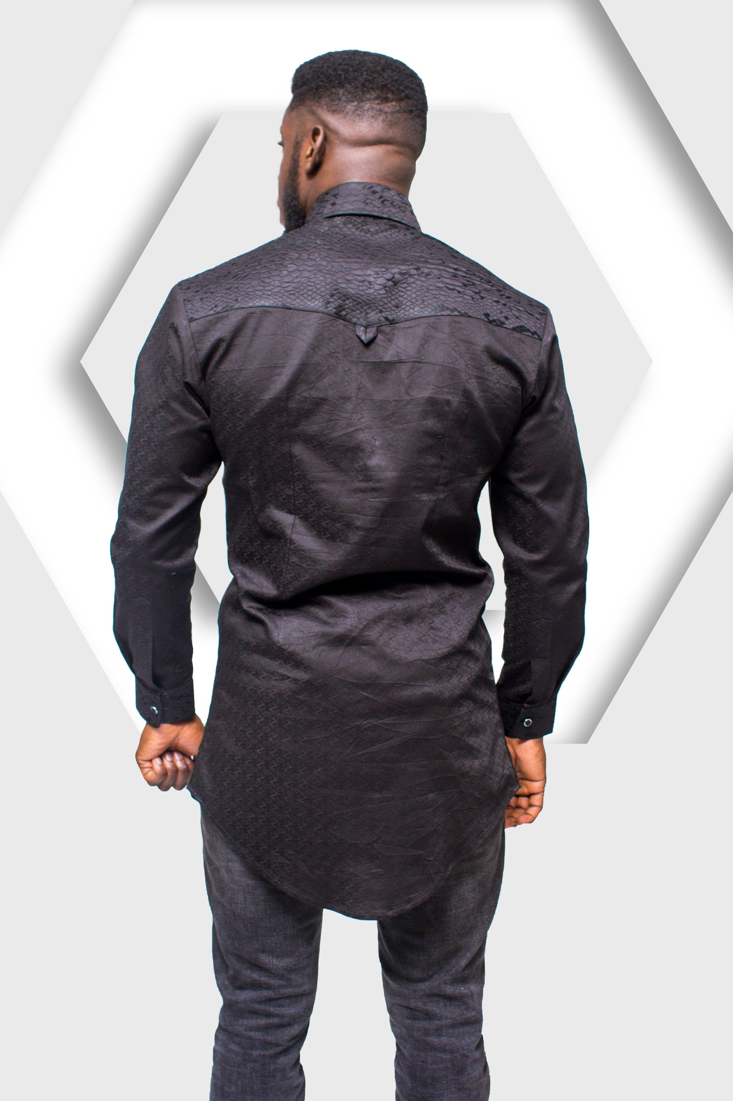 Patterned Black Shirt, Long Sleeve Shirt, Cotton Shirt, Mens Clothing, Mens Wear, Mens Shirt
