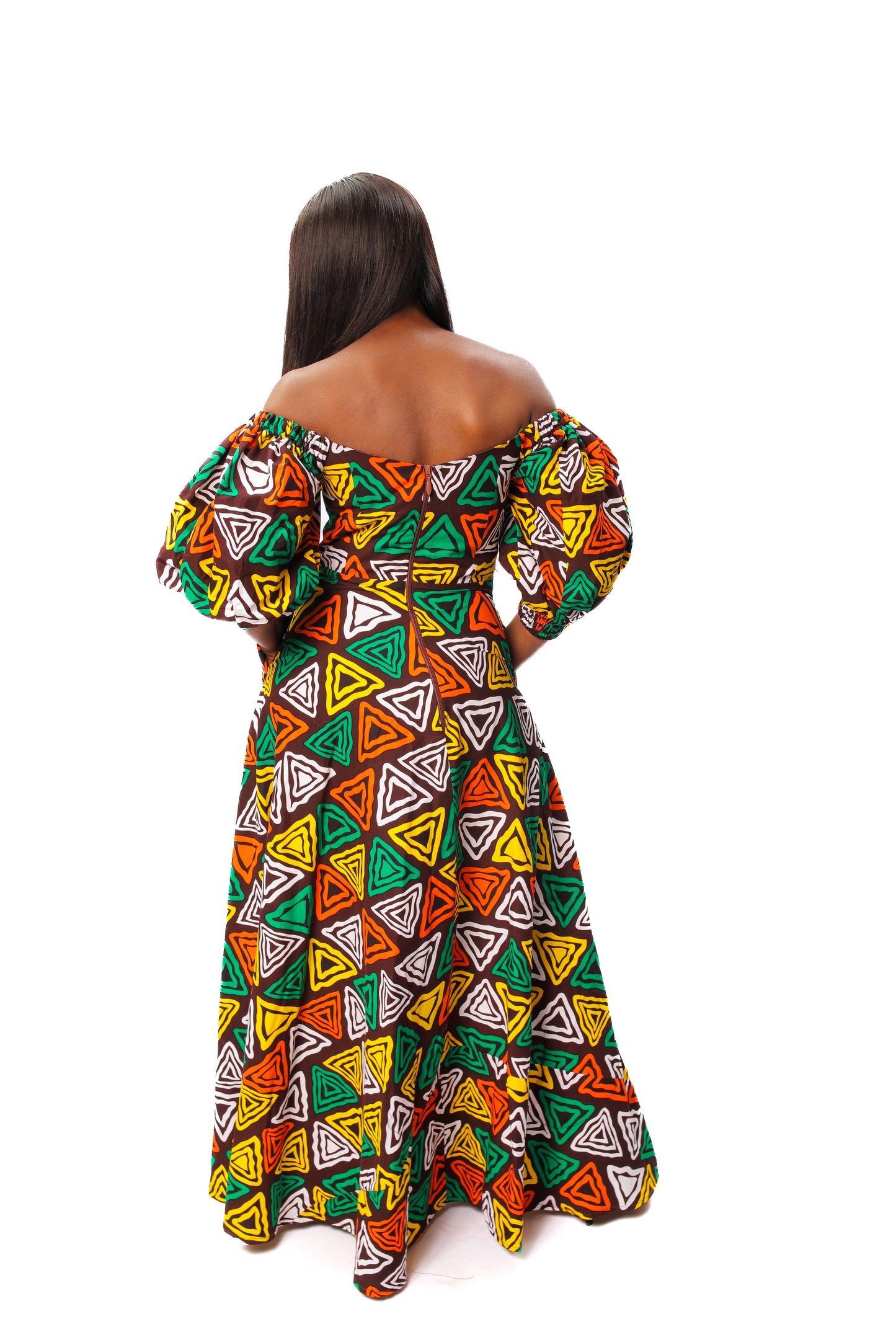 African Print Ankara Off Shoulder Maxi Dress, African Wax Long Dress, Ankara Dress