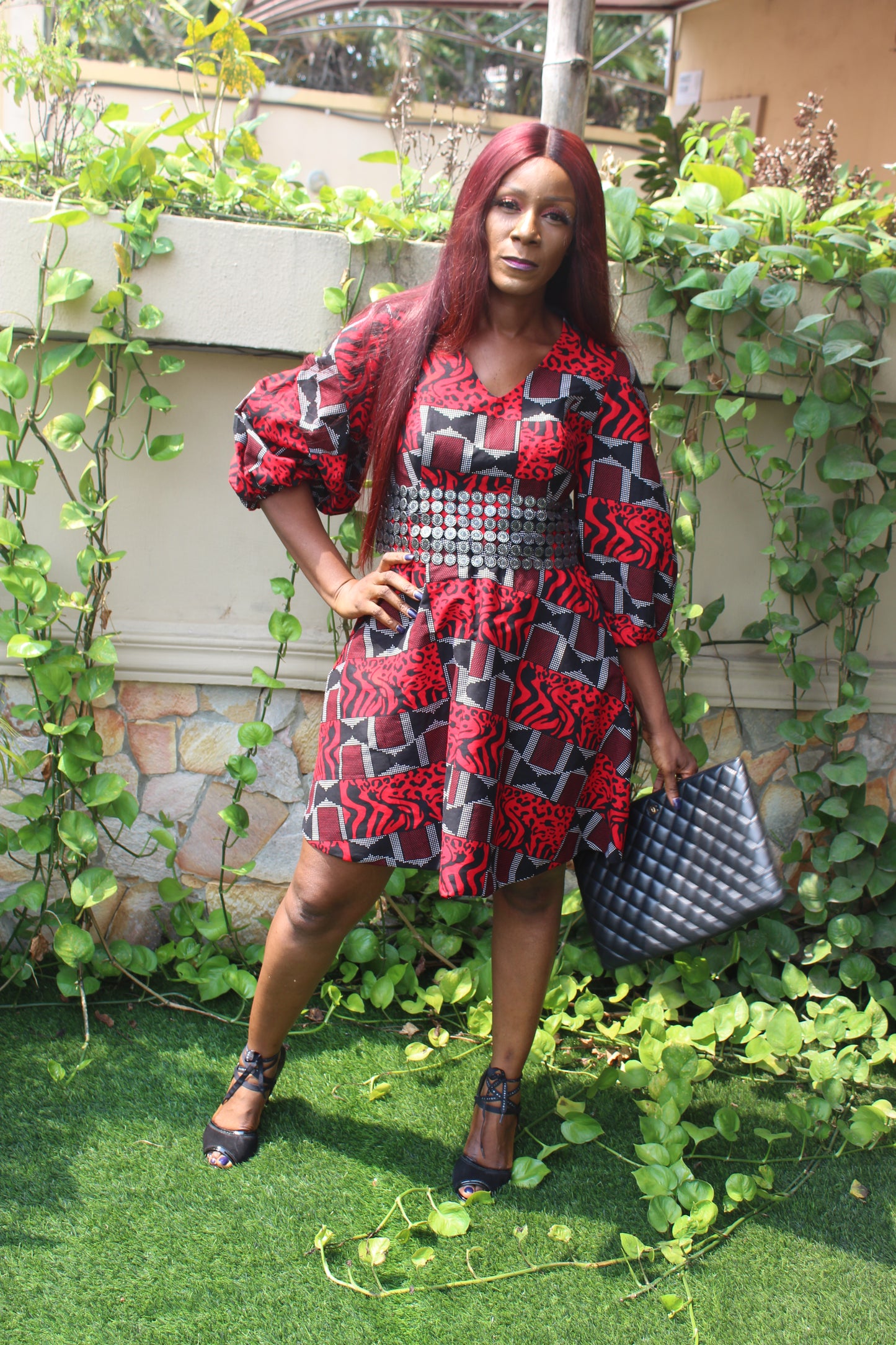 African Print Ankara Flare Dress, Ankara Dress, African Wax Dress