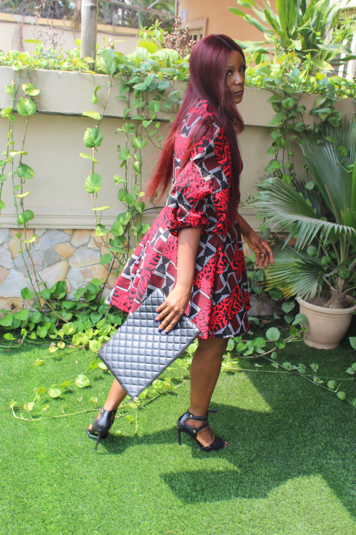 African Print Ankara Flare Dress, Ankara Dress, African Wax Dress