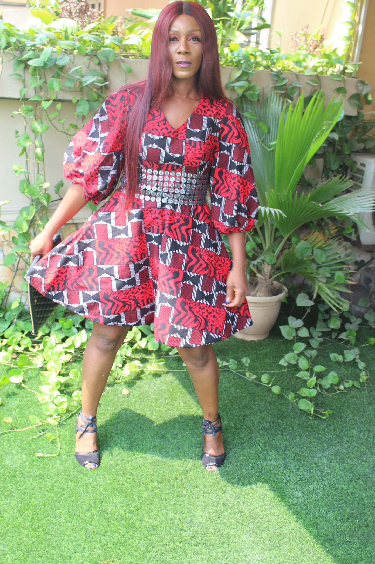 African Print Ankara Flare Dress, Ankara Dress, African Wax Dress