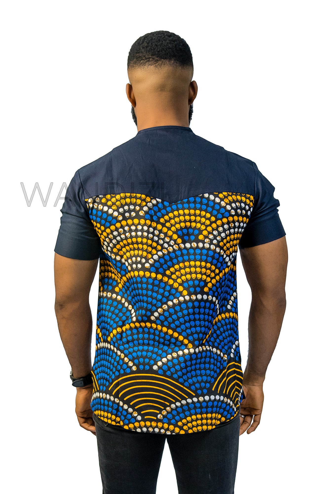 Blue Ankara Shirt, African Men Clothing, African Mens Wear, Ankara Shirt