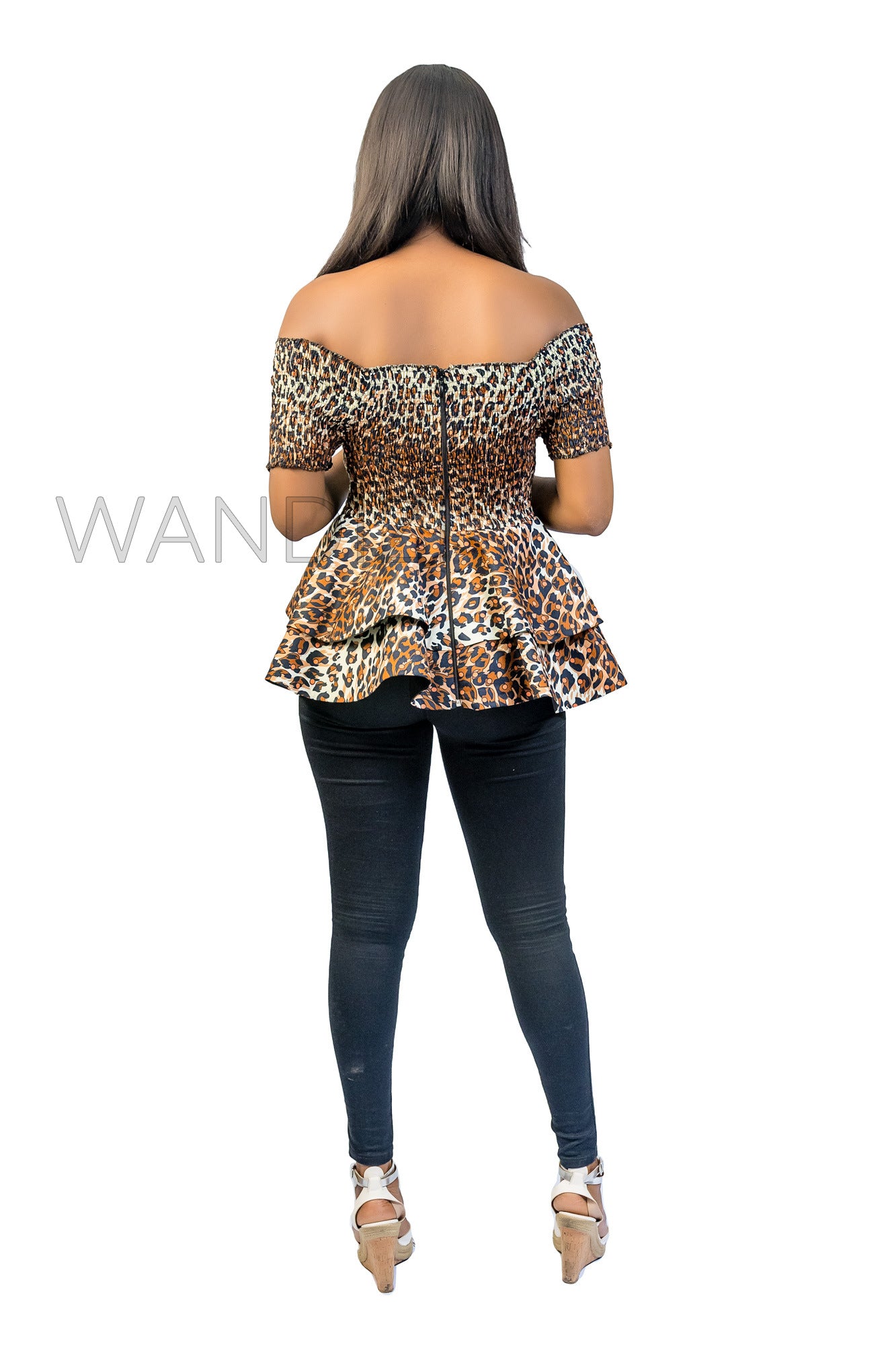 Smocked double layered ankara peplum Top, Ankara Peplum Top, African print peplum top