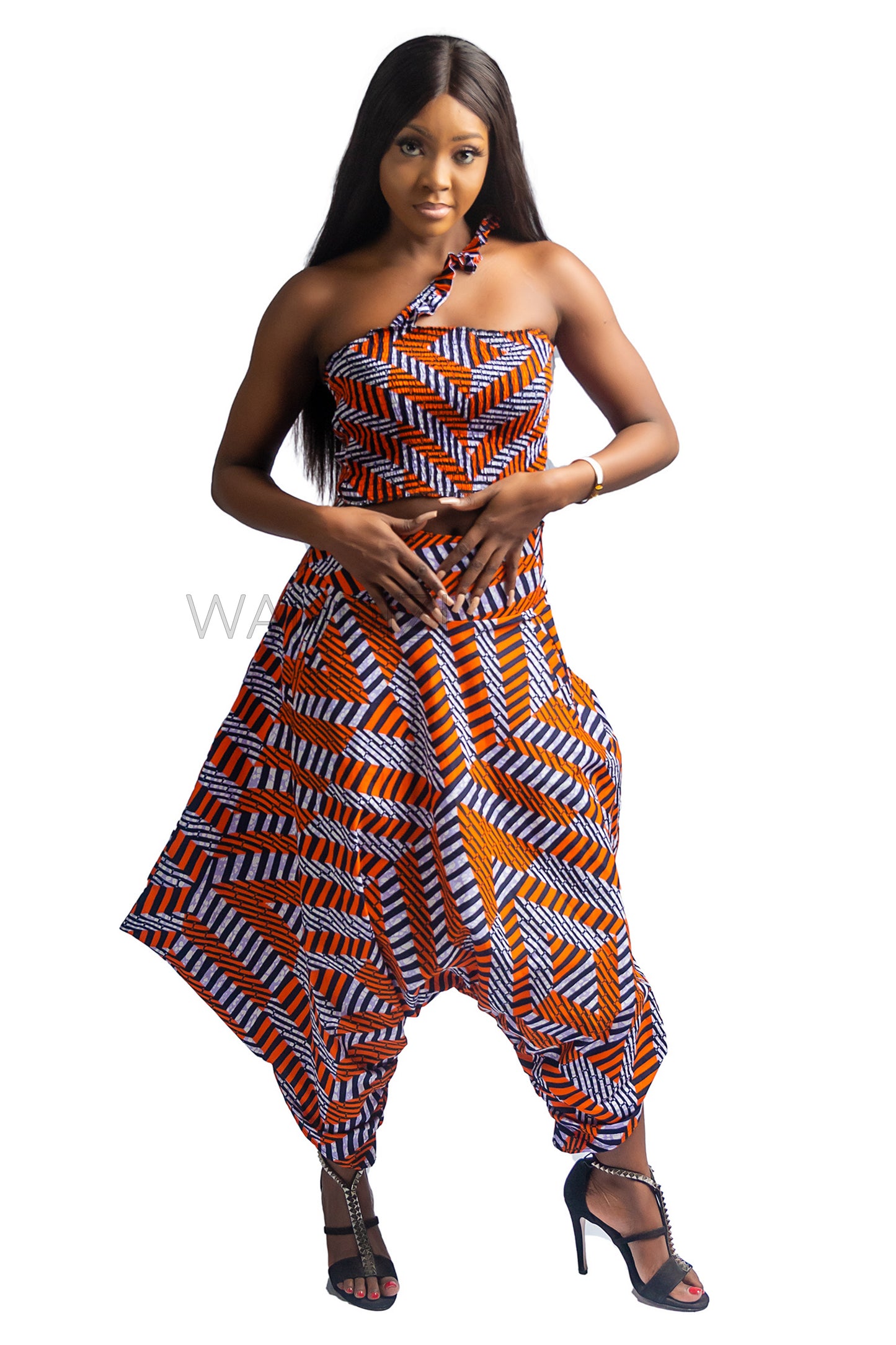 African Print Crop Top, Ankara Cold Shoulder Top, African Print Top