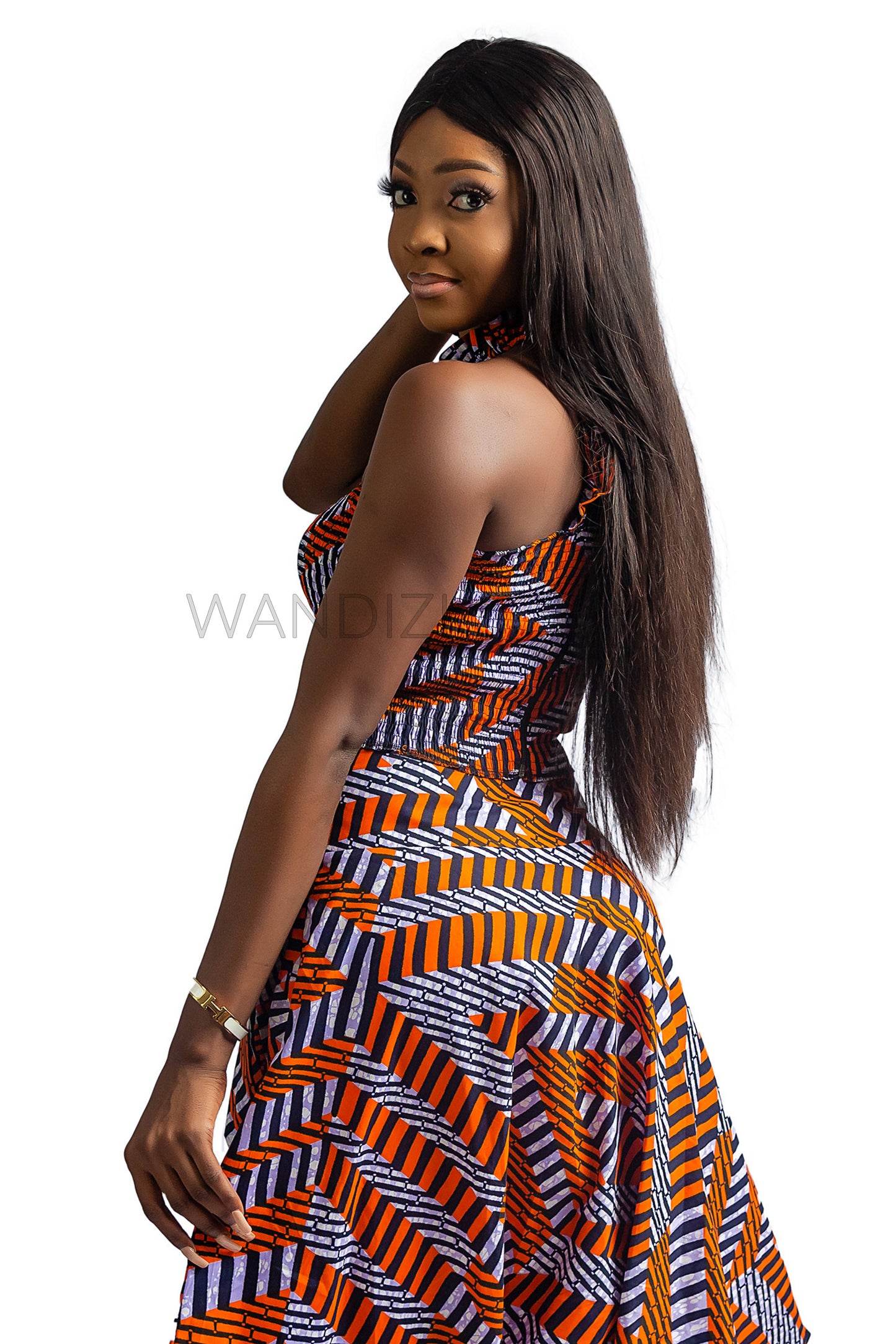 African Print Crop Top, Ankara Cold Shoulder Top, African Print Top