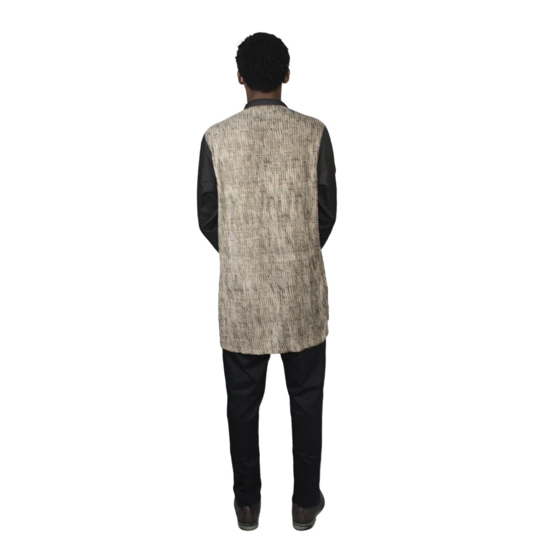 Black and White Mixed Mesh Shirt