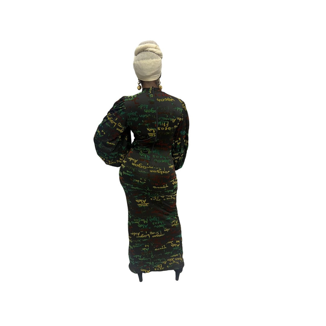 High Neck Bodycon Dress