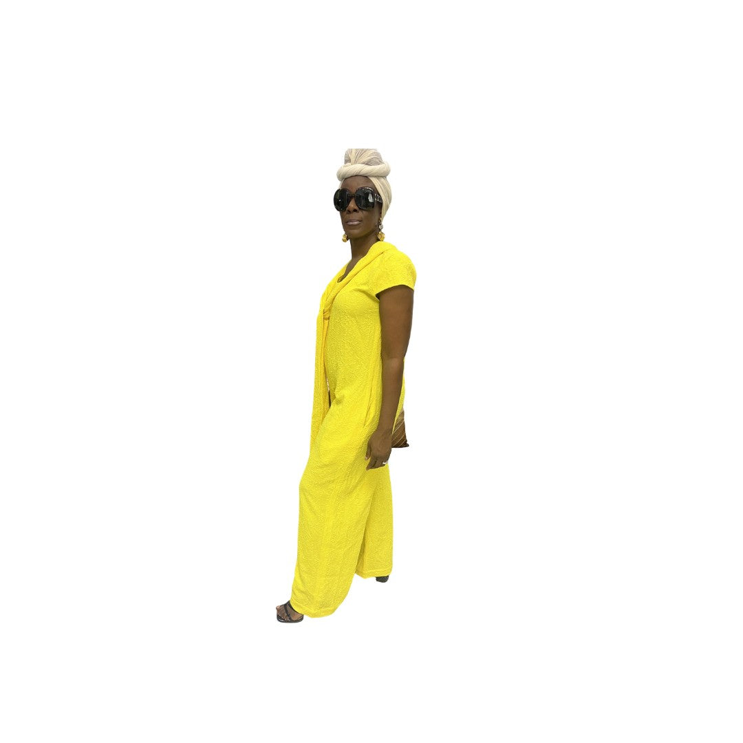 Yellow Cotton Jumpsuit
