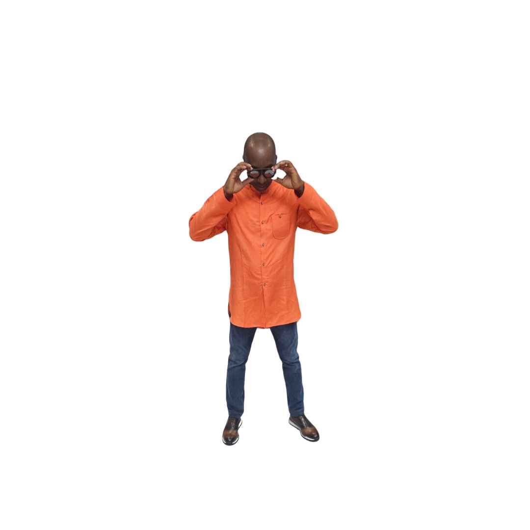 Orange Cotton Shirt