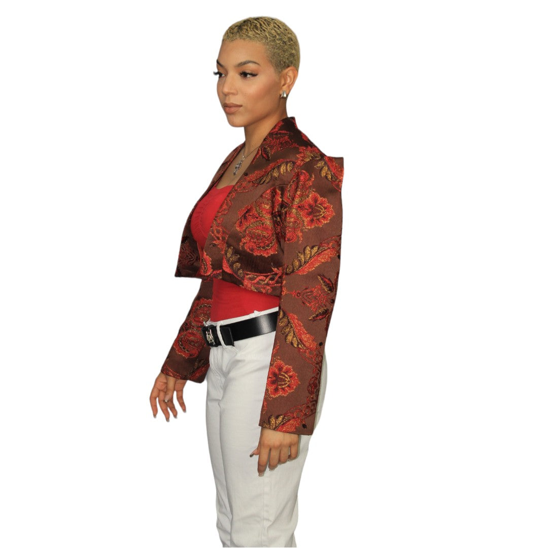 Red Wax Print Blazer