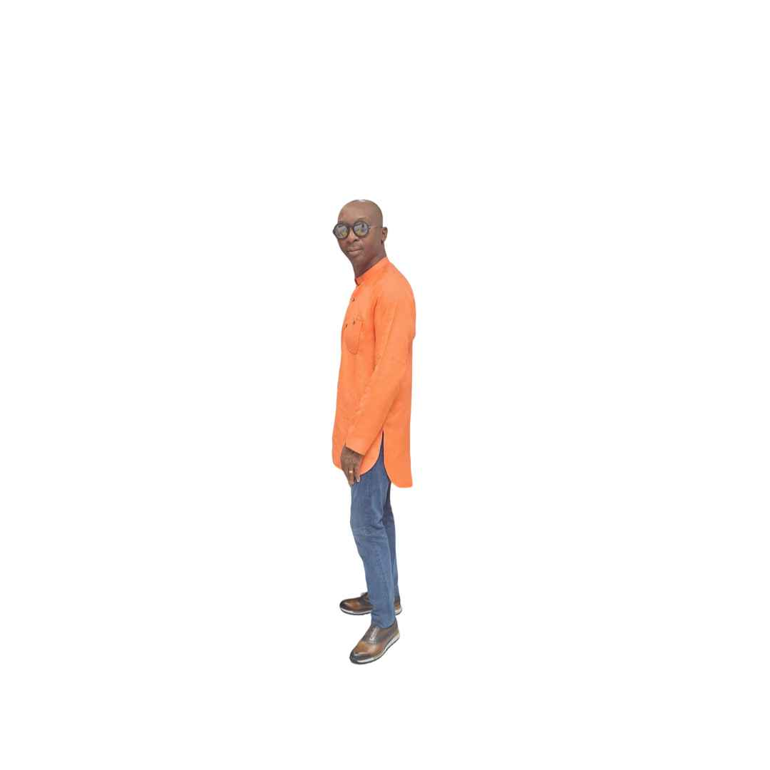 Orange Cotton Shirt