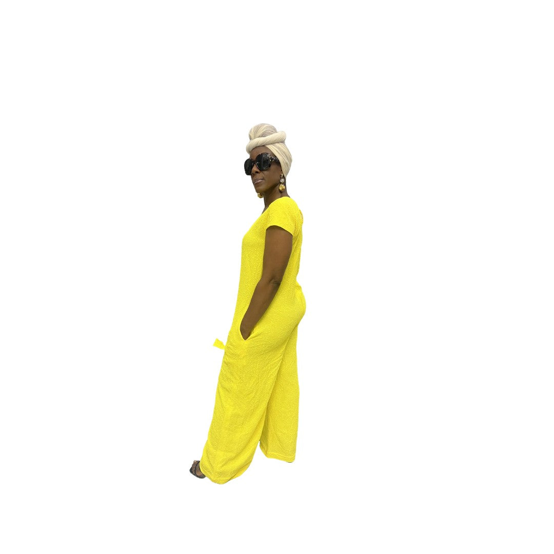 Yellow Cotton Jumpsuit