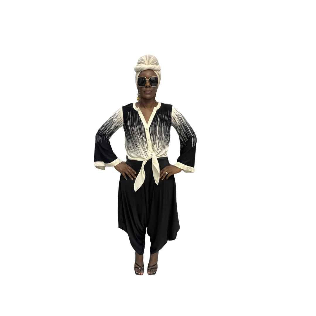 Black and White Women's Top