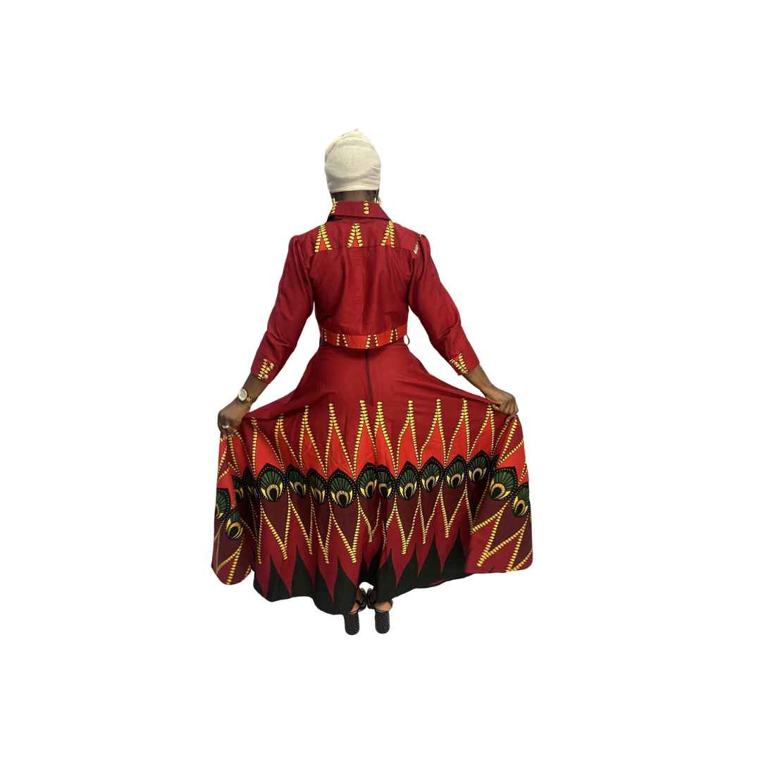 Red Multi-Color Outfit Set