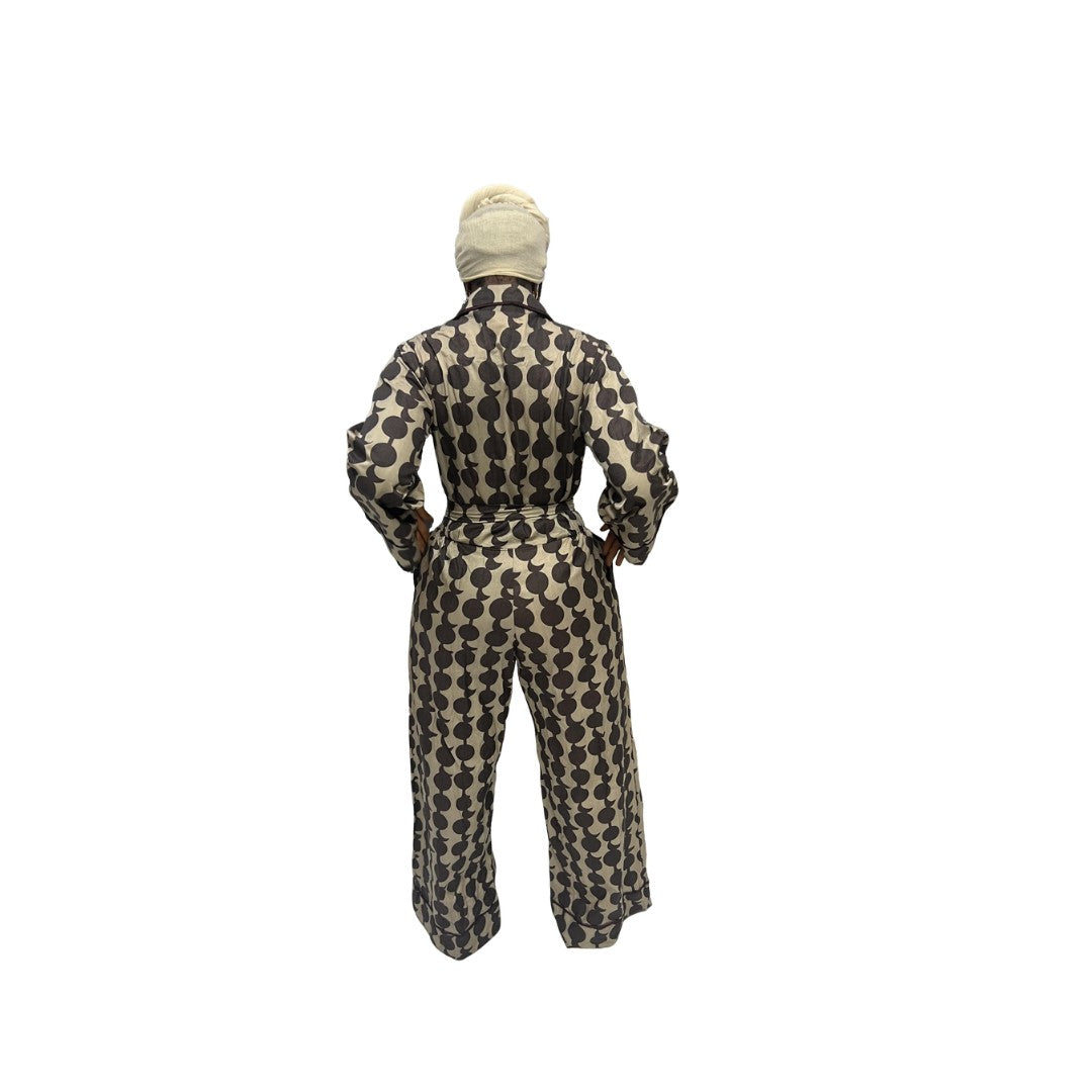 Light Brown Cotton Jumpsuit