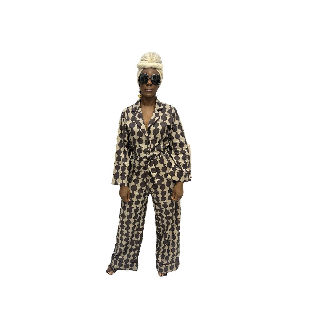 Light Brown Cotton Jumpsuit