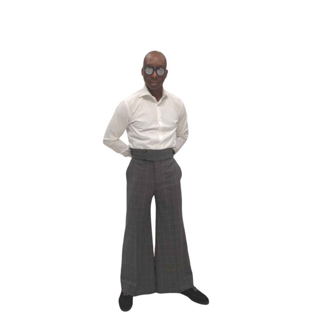 Dark Gray Striped pants