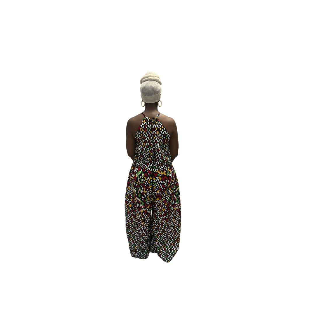 Multi-Colored Ankara Jumpsuit