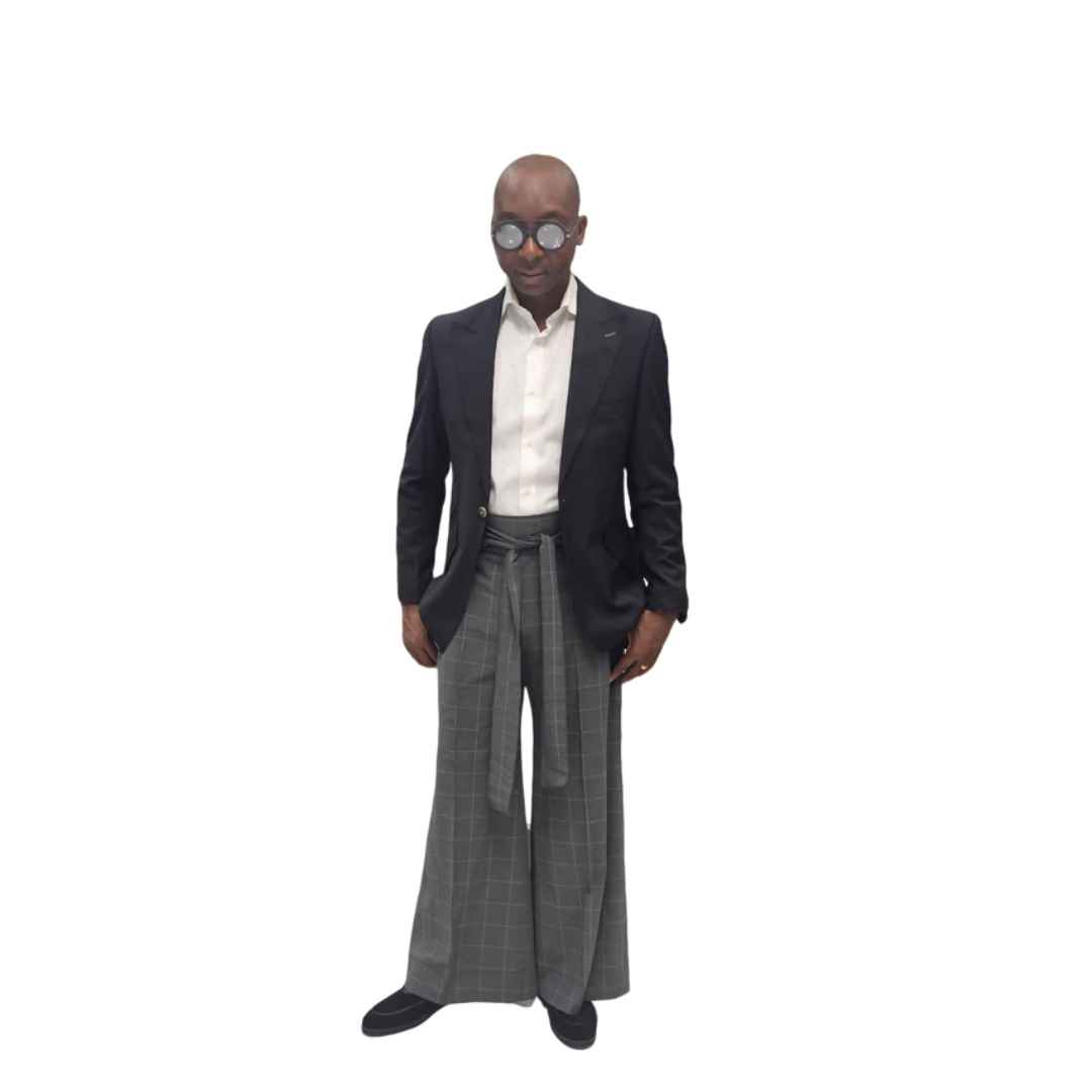Dark Gray Striped pants