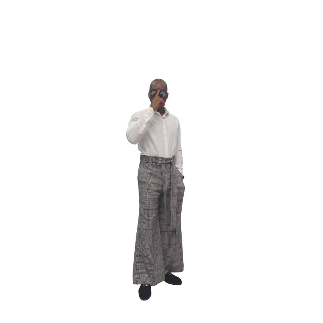 Red and white striped Pants