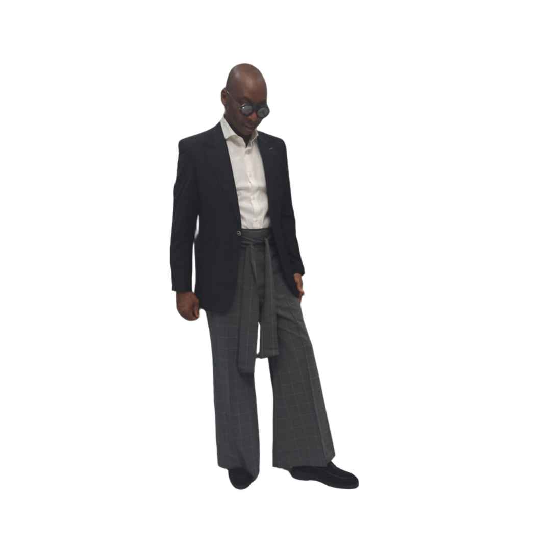 Dark Gray Striped pants