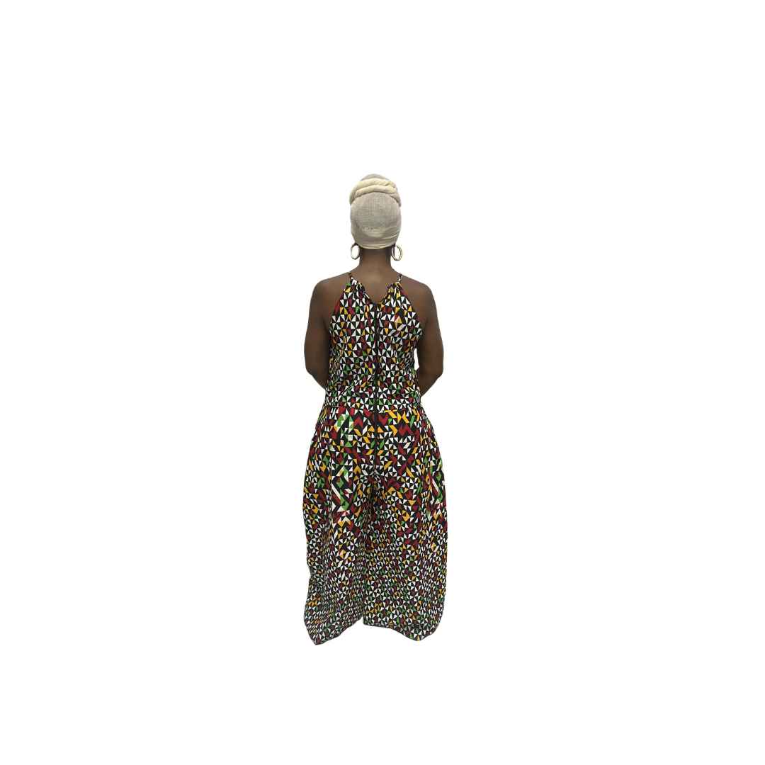 Multi-Colored Ankara Jumpsuit