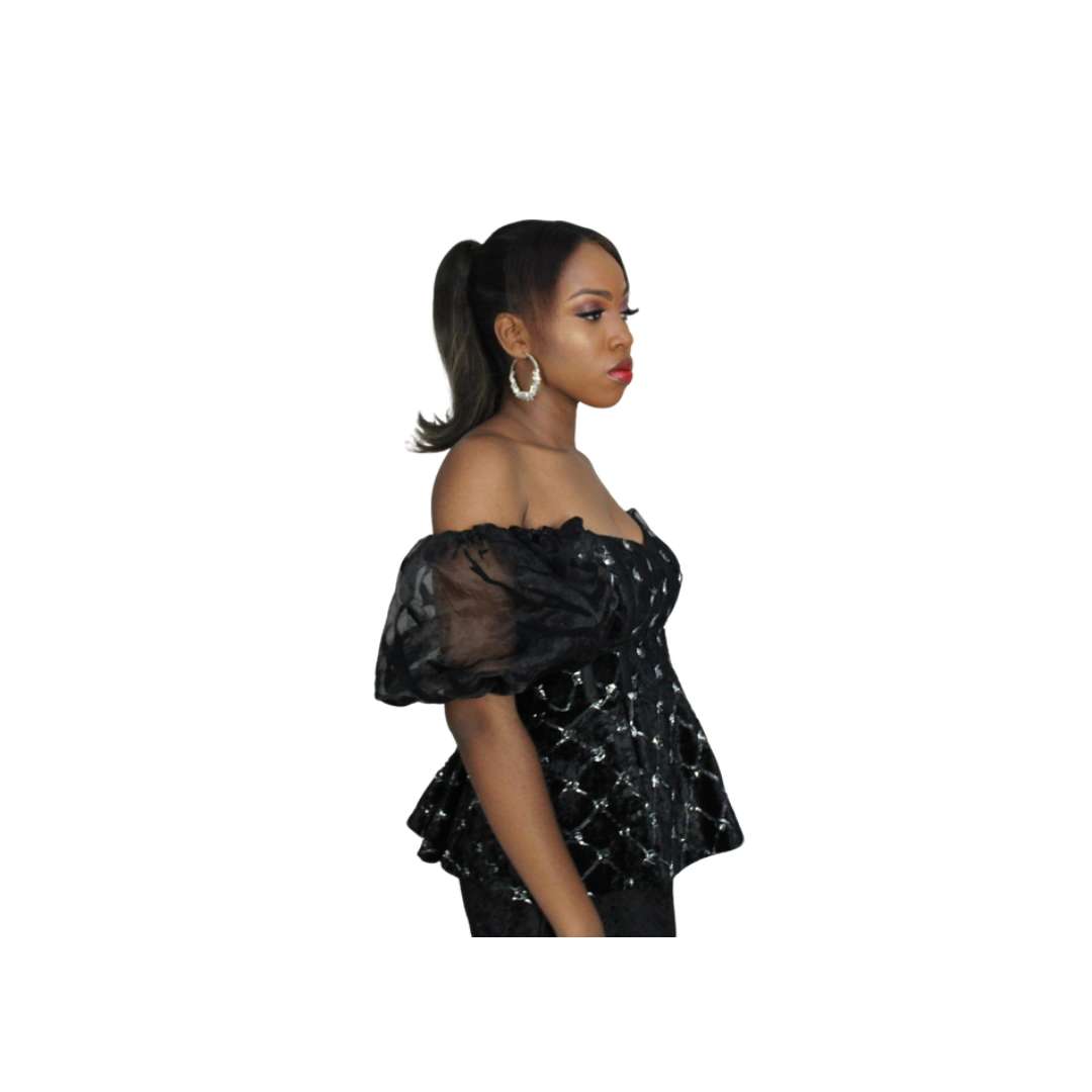 African Print Crop Top, Ankara Short Sleeves Top, African Print Wrap Top