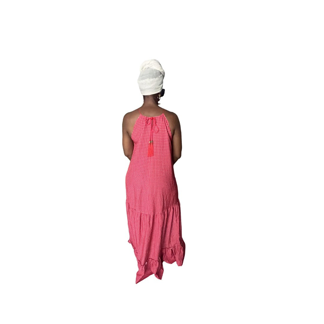Red Tiered Maxi Dress
