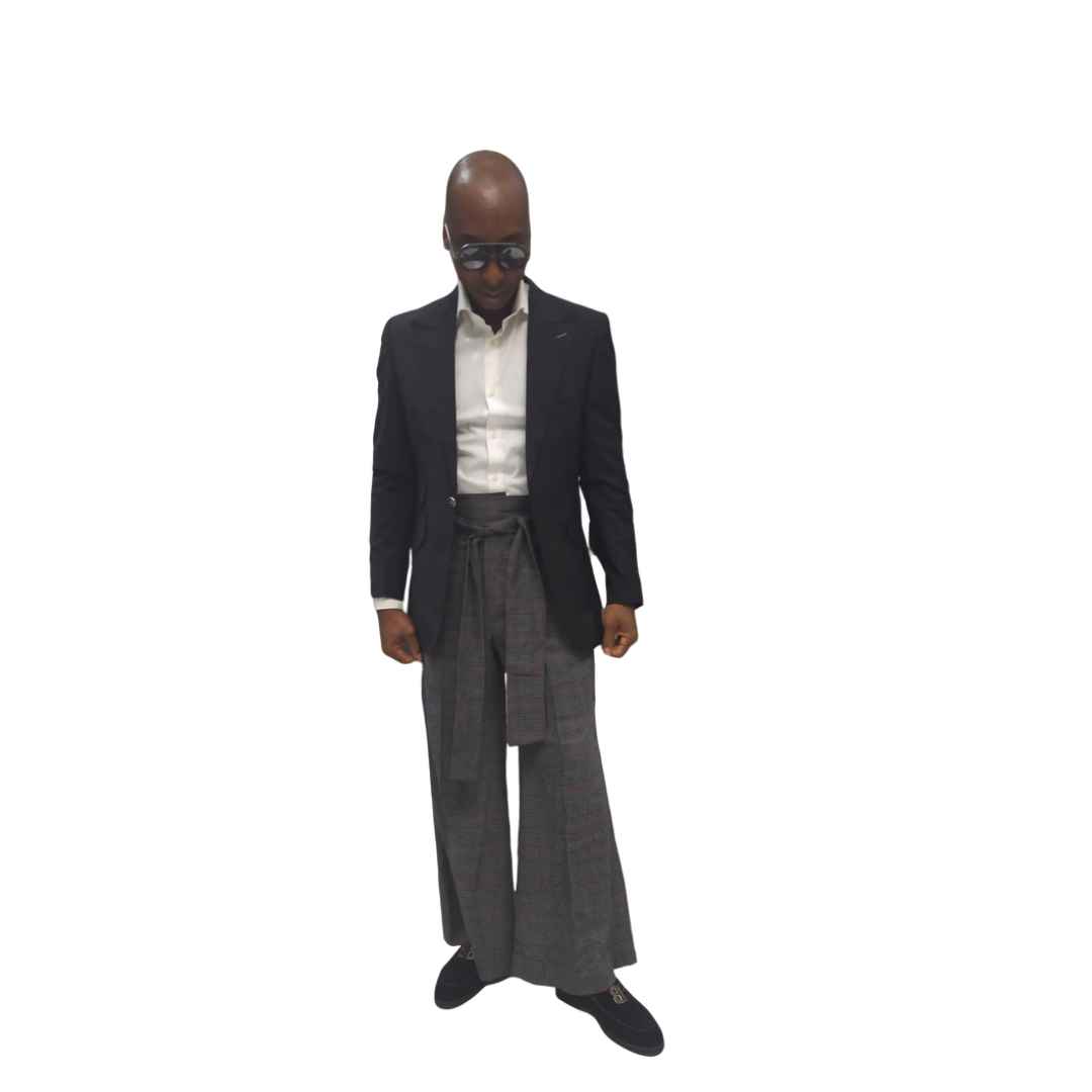 Dark Gray Striped pants