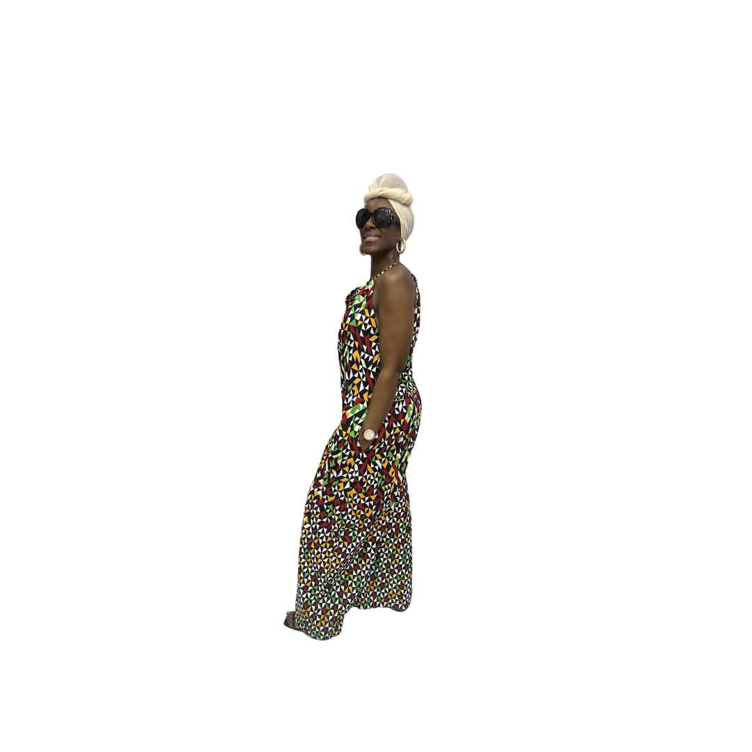 Multi-Colored Ankara Jumpsuit