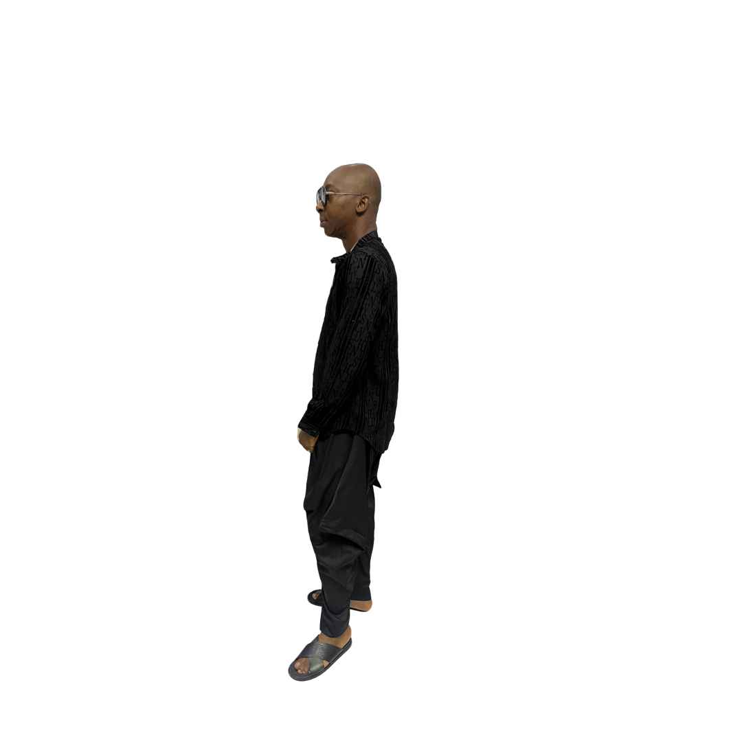Black Striped Cotton Shirt