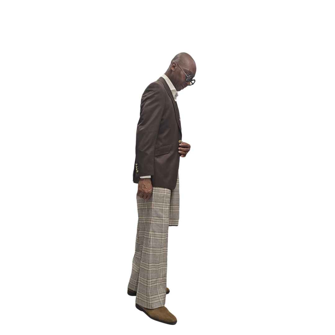 Brown and Black Check patterned pants