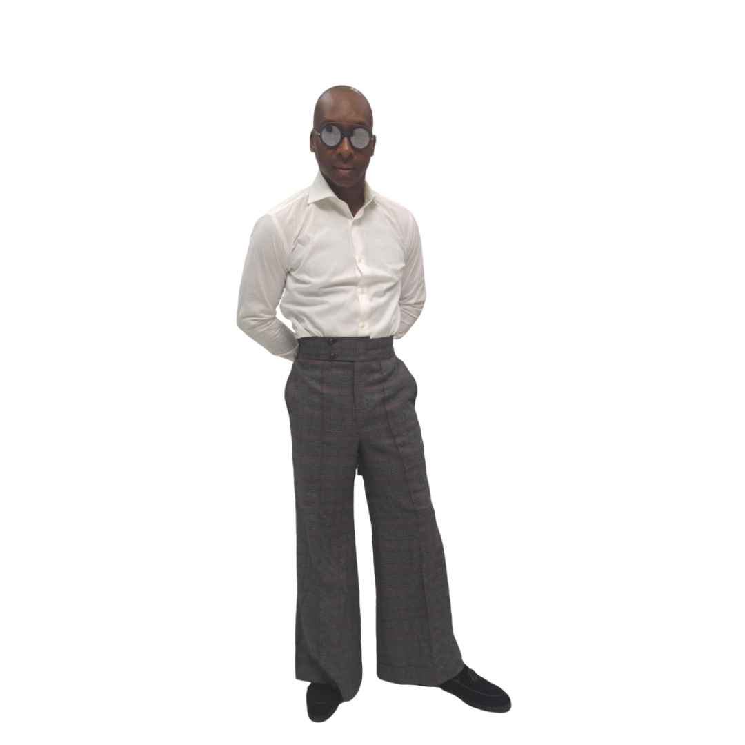 Dark Gray Striped pants