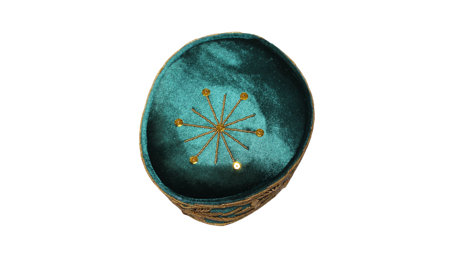 Ado Kufi Hat - Emerald Bloom