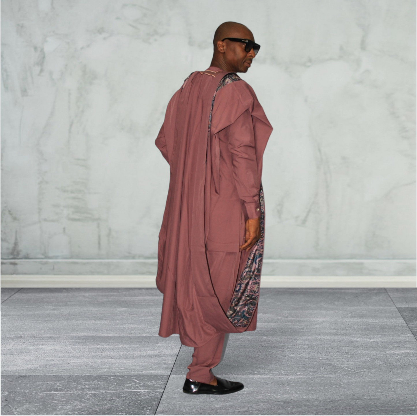 African 3piece Agbada outfit in Pink