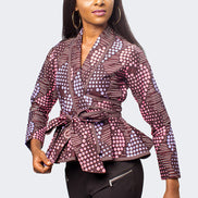 African Print Peplum Top, Ankara Peplum Jacket, Ankara Peplum Top