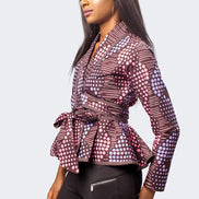 African Print Peplum Top, Ankara Peplum Jacket, Ankara Peplum Top