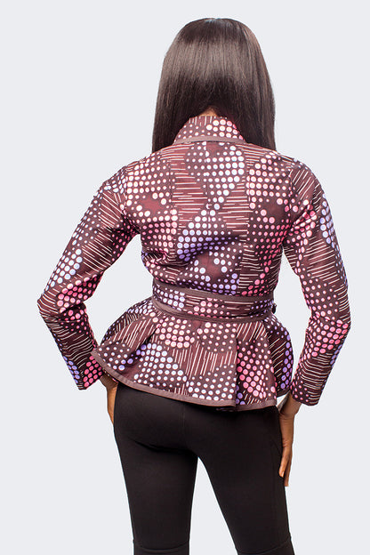 African Print Peplum Top, Ankara Peplum Jacket, Ankara Peplum Top