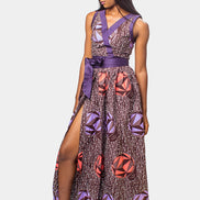 African Print Wrap Long Skirt & Top, Ankara Maxi Skirt, Ankara Top