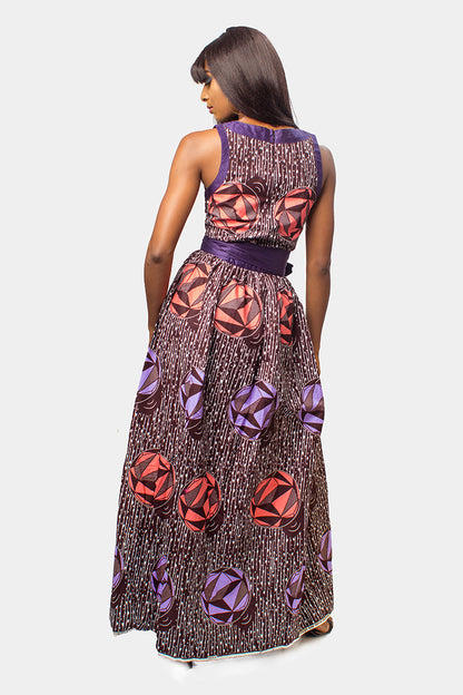 African Print Wrap Long Skirt & Top, Ankara Maxi Skirt, Ankara Top