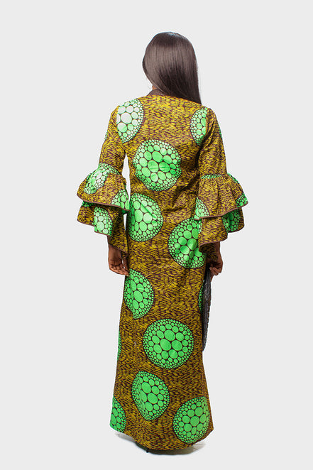African Print Long Dress, Ankara Long Dress, Ankara Kaftan, African Kaftan Dress,