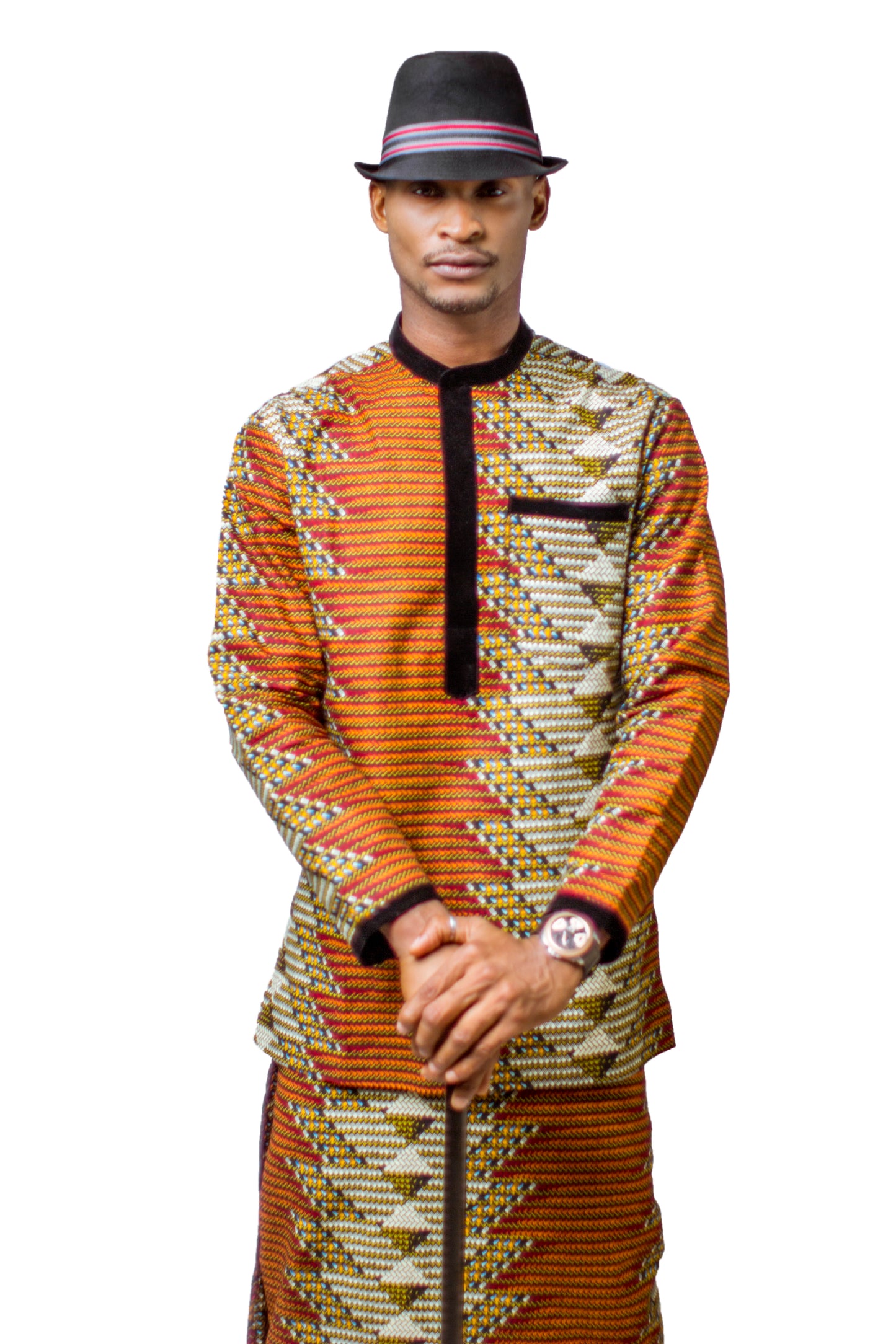 African Mens Clothing, African Mens Shirt and Wrapper, African Men's outfit, Traditional outfits