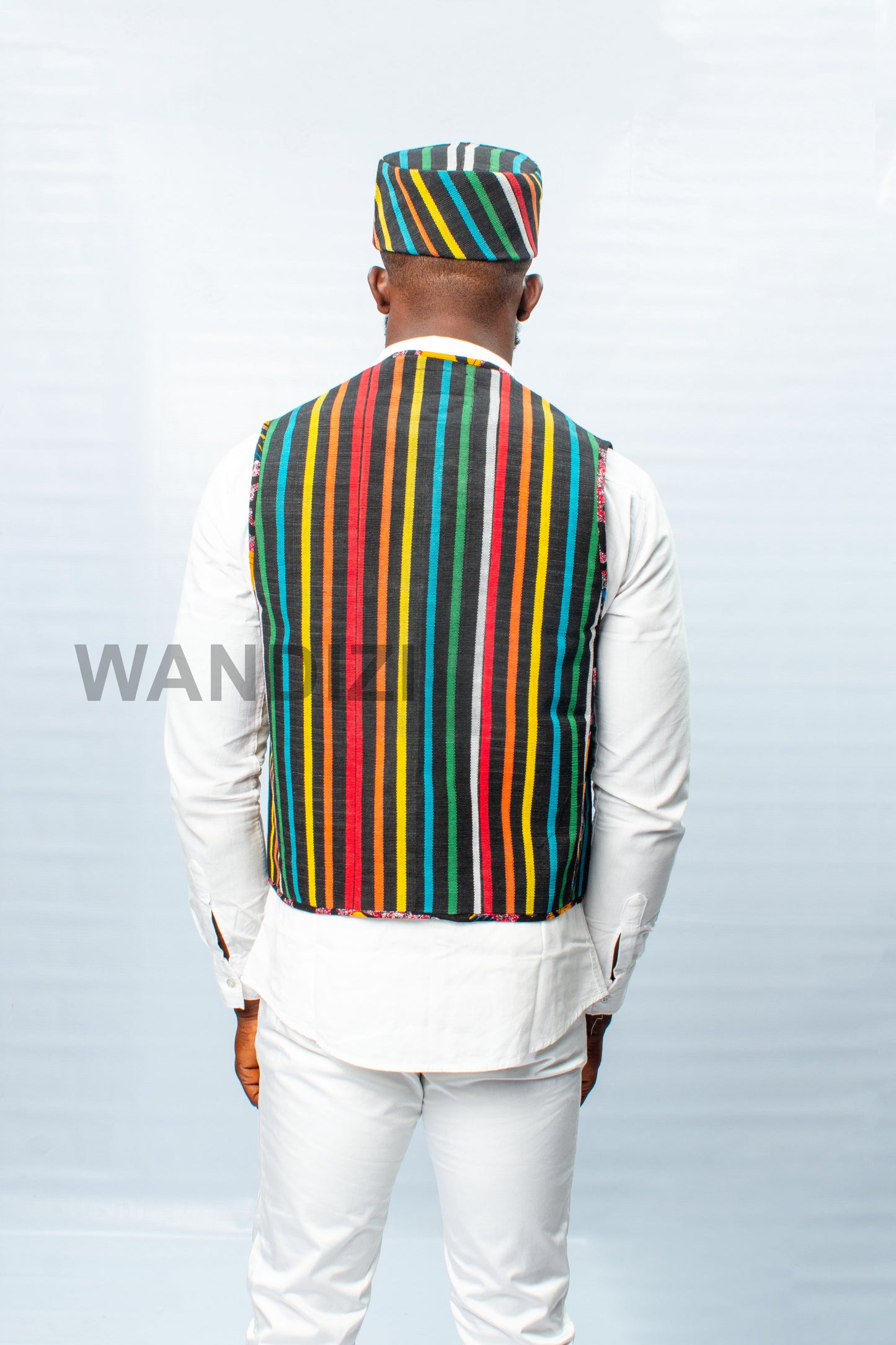 Aso Oke Waist Coat with matching fila cap, Aso Oke Vest, Aso Oke Cap, Mens Vest, Mens Shirt