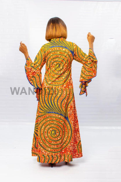 Multicolour Transformer Ankara Top/Dress, African Print Top, Ankara Long dress, Ankara Jacket