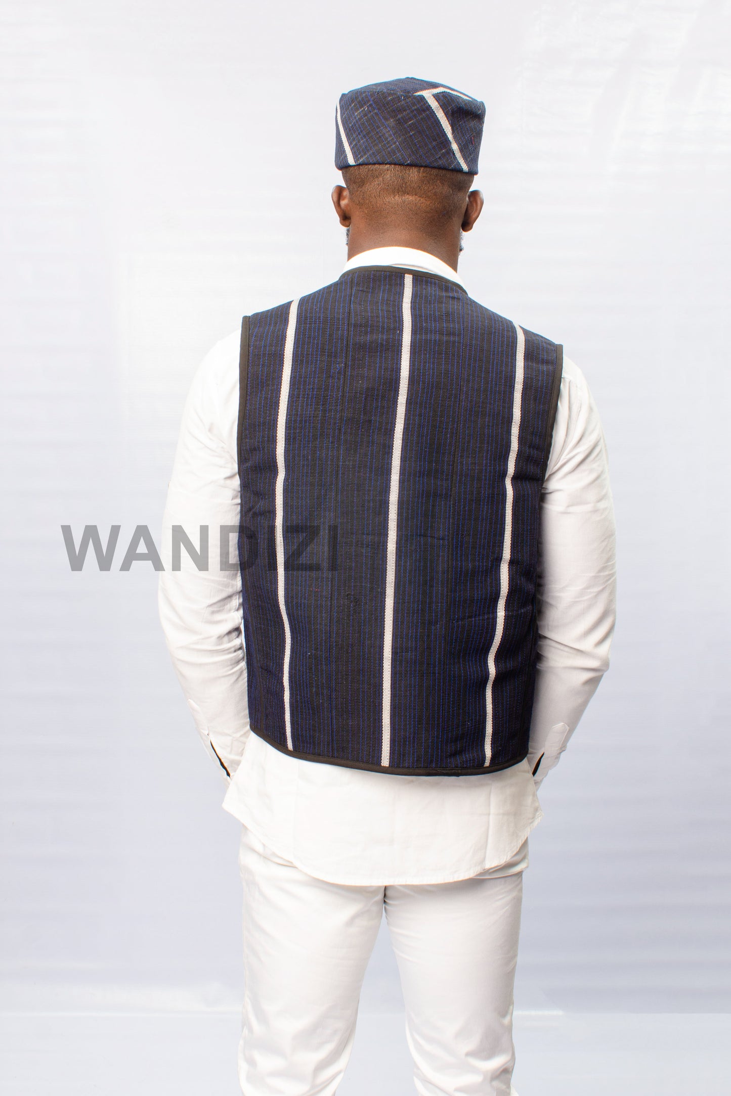 Aso Oke Waist Coat with matching fila cap, Aso Oke Vest, Aso Oke Cap, Mens Vest, Mens Shirt